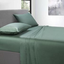 400 Thread Count Fitted sheet Queen Bed Extra Depth Forest Green