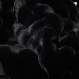 Eden Black Faux Fur Throw