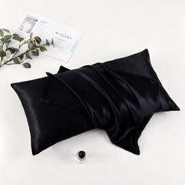 Silk King Size Pillowcase Black 