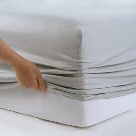 400TC Fitted Sheet Silver King Bed Extra Depth