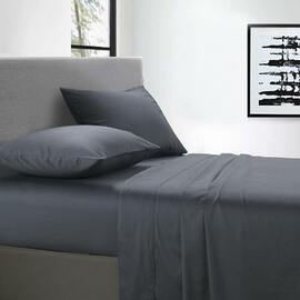 400 Thread Count King Bed Extra Depth Sheet set Charcoal