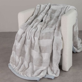 Teddy Mink Blanket Silver