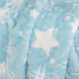 Star Embossed Baby Mink Blanket Blue