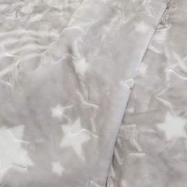 Star Embossed Baby Mink Blanket Silver