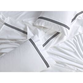 Ambassador Embroidered King Size Pillowcase -1000 TCBlack