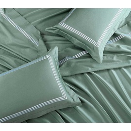 Ambassador 1000 TC Embroidered Sheet Set Sea Green [SIZE: King Bed]