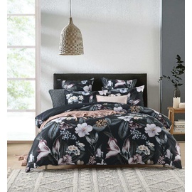 Dakota Black Quilt Cover Set [SIZE: Queen Bed]