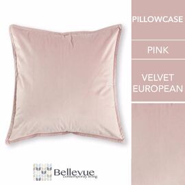 Velvet European Pillowcase Soft Pink