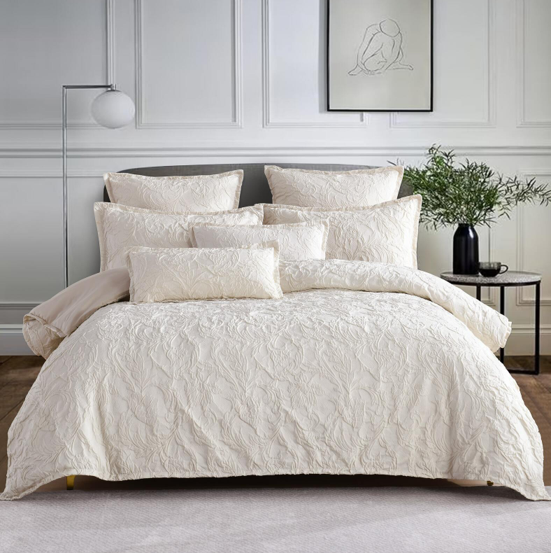 Sofia Cream Quilt Cover Set