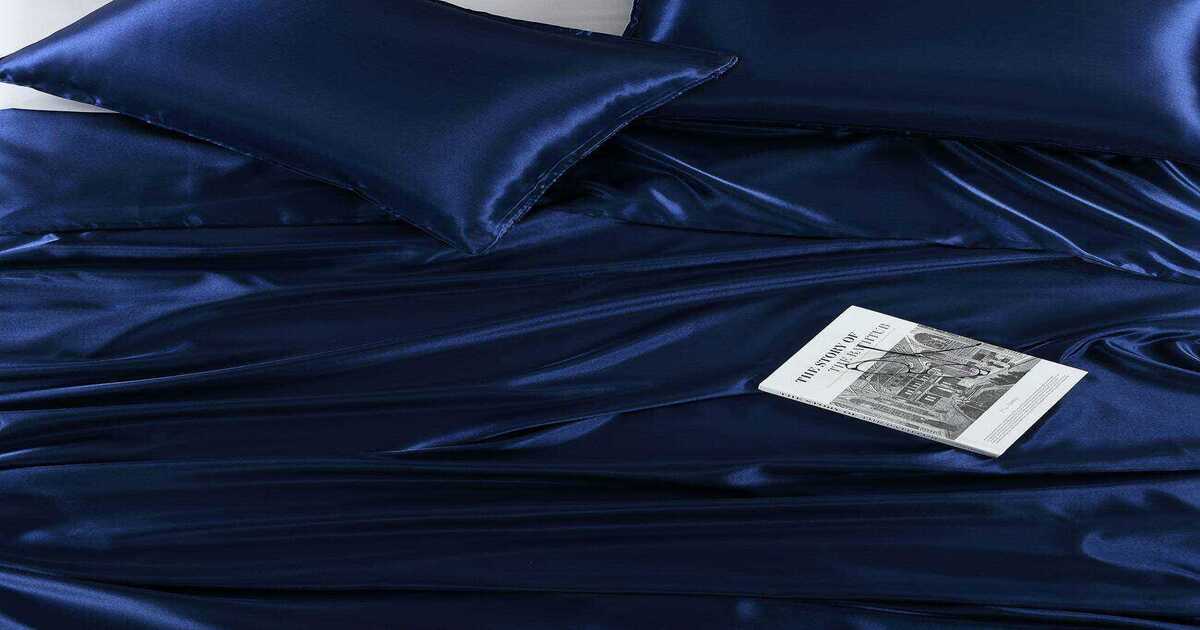A close-up image of one of the best materials for bed sheets - satin.