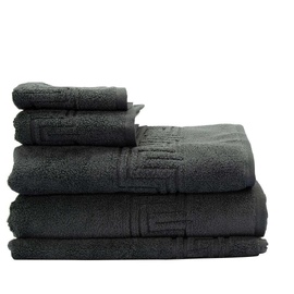 Greek Key 650GSM - Charcoal [SIZE: Bath Mat]