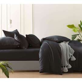 Bamboo Linen Charcoal [SIZE: King Size Pillow Case]