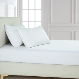 1000TC Cotton Rich Fitted pillowcase Combo White [SIZE: King Bed]