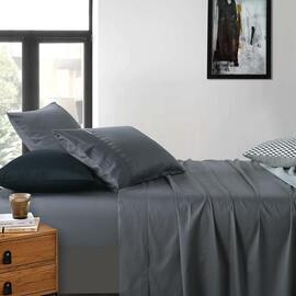 400 Thread Count Sheet Set Charcoal Split King bed Extra Depth