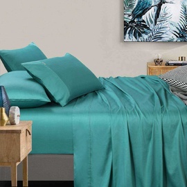 400 Thread Count Sheet Set Aqua Long Single Bed