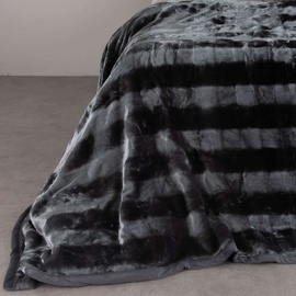 Teddy Mink Blanket Charcoal