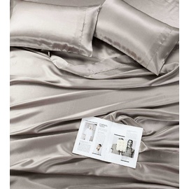 Satin Sheet Set Queen Bed Mocha